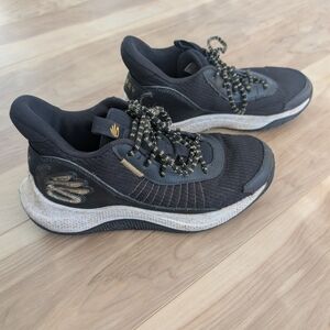 Black and Gold Athletic Sneakers